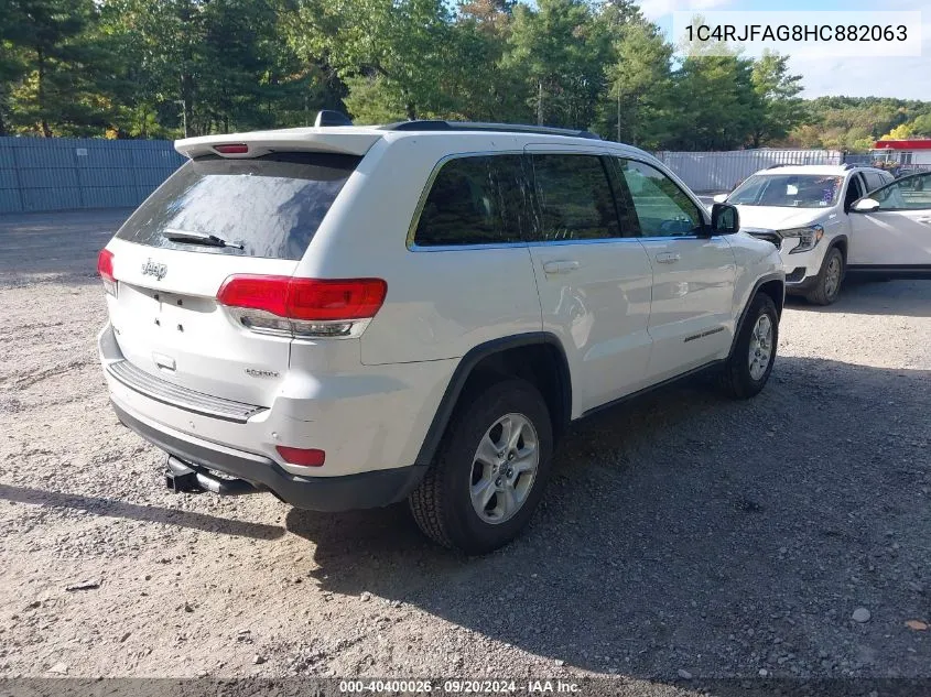 2017 Jeep Grand Cherokee Laredo 4X4 VIN: 1C4RJFAG8HC882063 Lot: 40400026