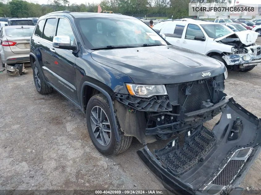 1C4RJFBG7HC863468 2017 Jeep Grand Cherokee Limited 4X4