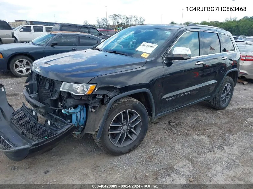 2017 Jeep Grand Cherokee Limited 4X4 VIN: 1C4RJFBG7HC863468 Lot: 40420989