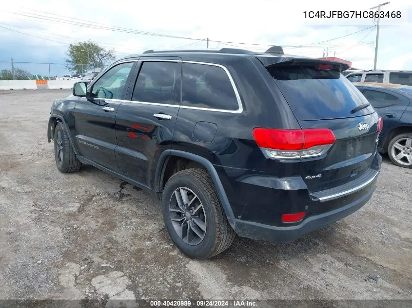 2017 Jeep Grand Cherokee Limited 4X4 VIN: 1C4RJFBG7HC863468 Lot: 40420989