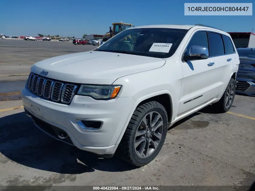 1C4RJECG0HC804447 2017 Jeep Grand Cherokee Overland 4X2