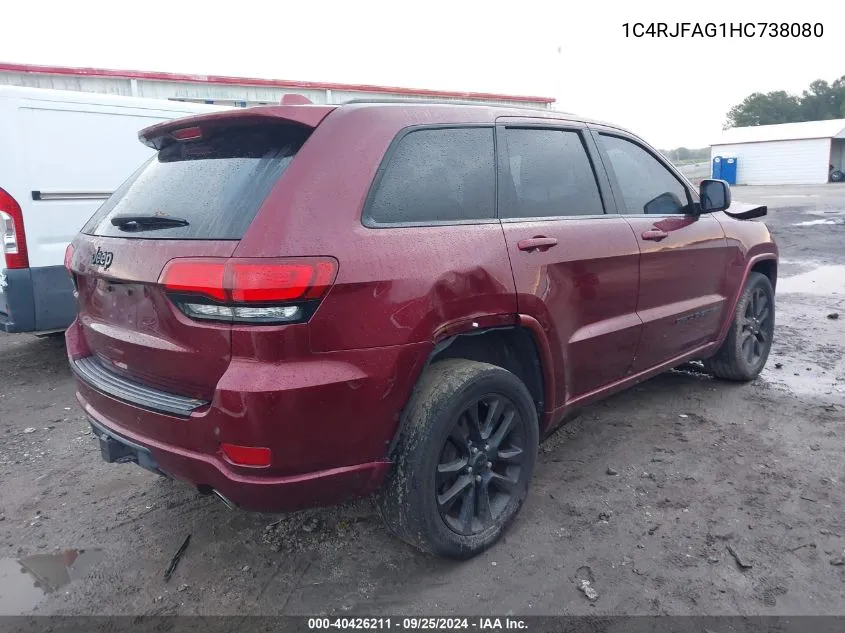 1C4RJFAG1HC738080 2017 Jeep Grand Cherokee Altitude 4X4