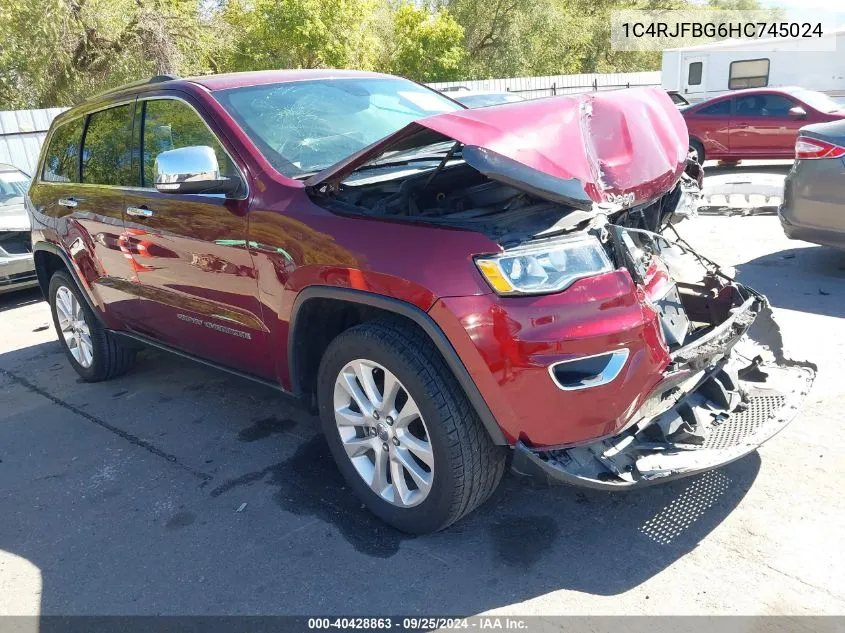 2017 Jeep Grand Cherokee Limited VIN: 1C4RJFBG6HC745024 Lot: 40428863