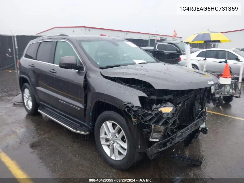 1C4RJEAG6HC731359 2017 Jeep Grand Cherokee Laredo 4X2