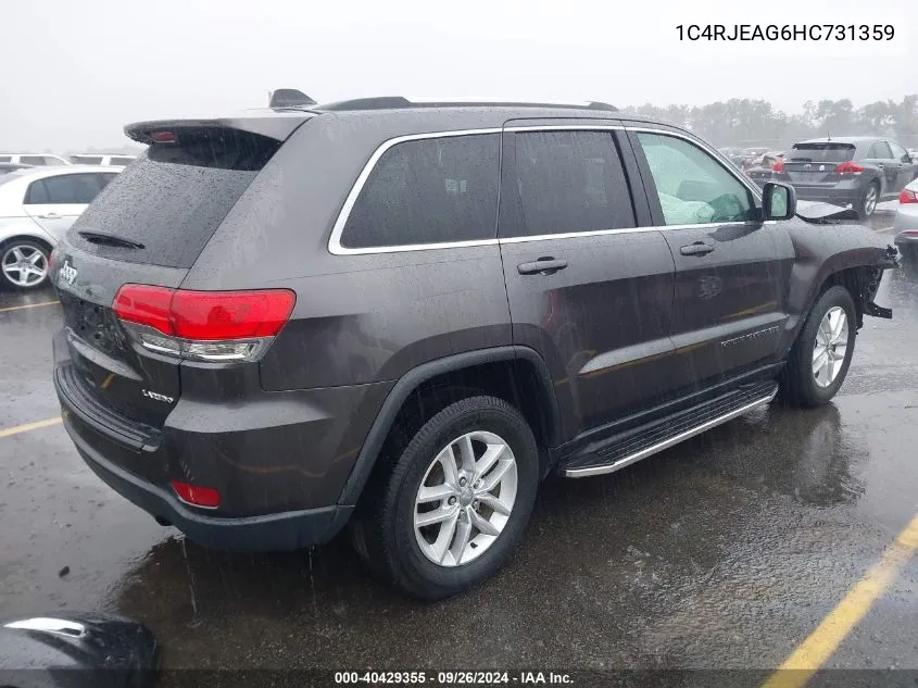 1C4RJEAG6HC731359 2017 Jeep Grand Cherokee Laredo 4X2