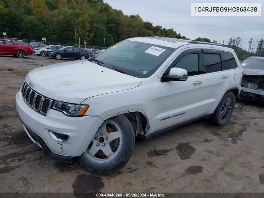 2017 Jeep Grand Cherokee Limited 4X4 VIN: 1C4RJFBG9HC863438 Lot: 40440268