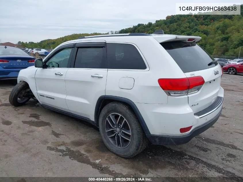 1C4RJFBG9HC863438 2017 Jeep Grand Cherokee Limited 4X4