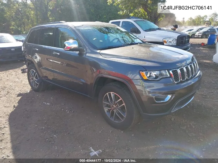 1C4RJFBG2HC706141 2017 Jeep Grand Cherokee Limited 4X4