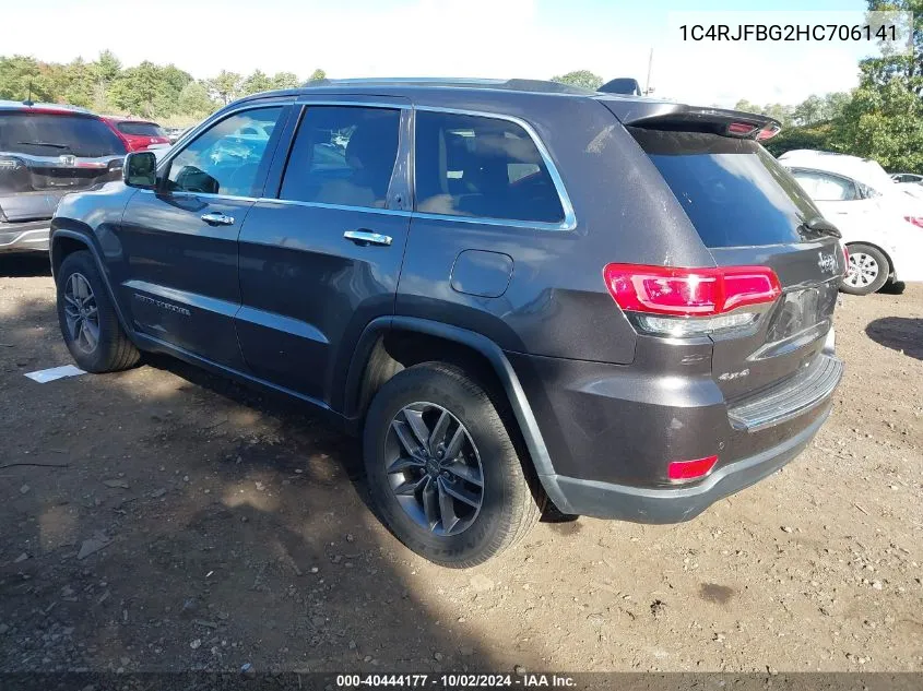 1C4RJFBG2HC706141 2017 Jeep Grand Cherokee Limited 4X4