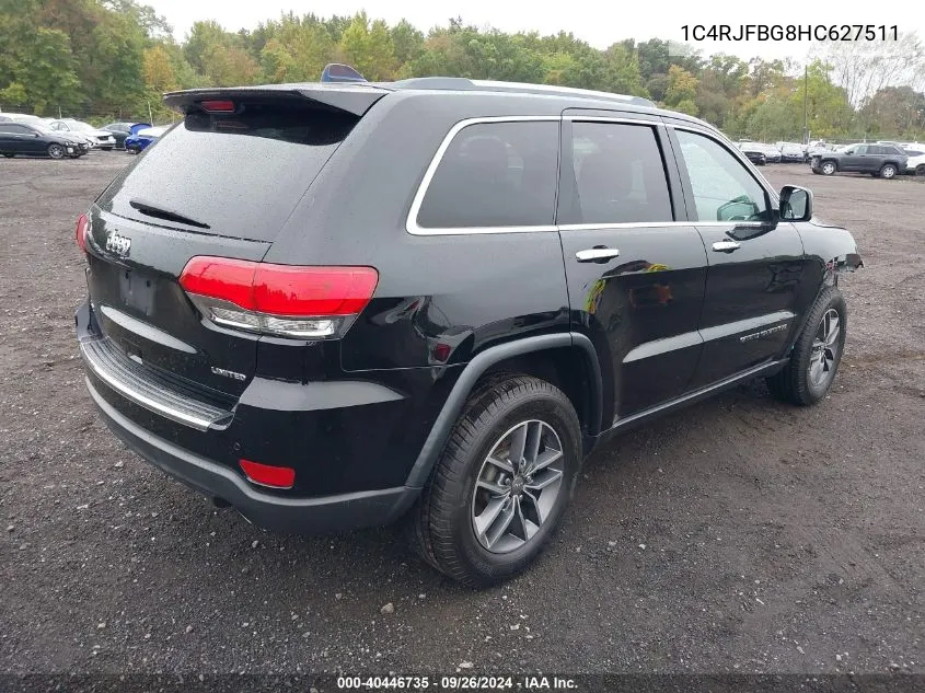 1C4RJFBG8HC627511 2017 Jeep Grand Cherokee Limited 4X4