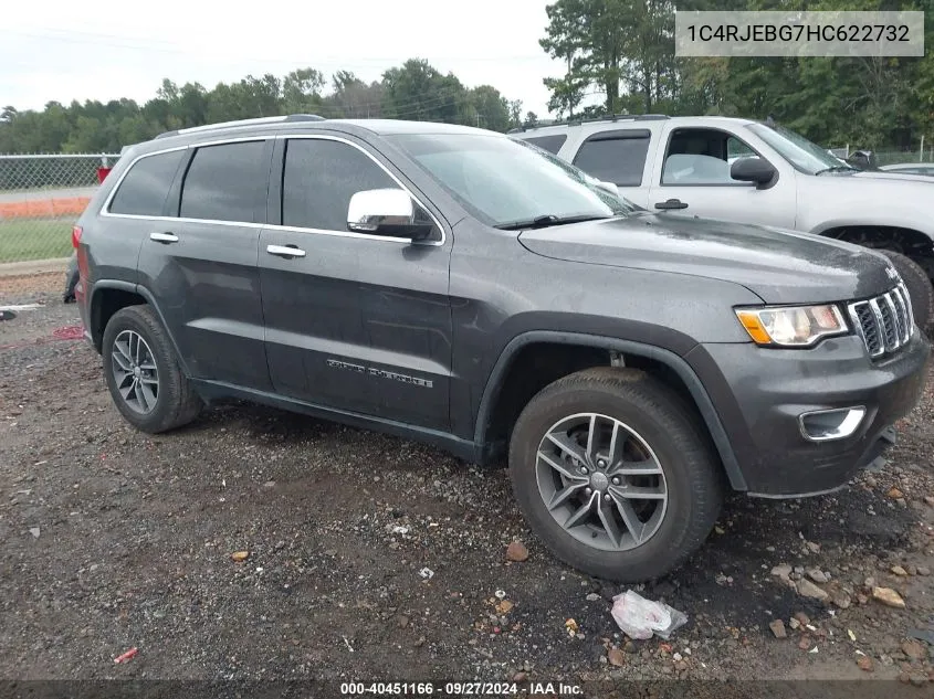 2017 Jeep Grand Cherokee Limited 4X2 VIN: 1C4RJEBG7HC622732 Lot: 40451166