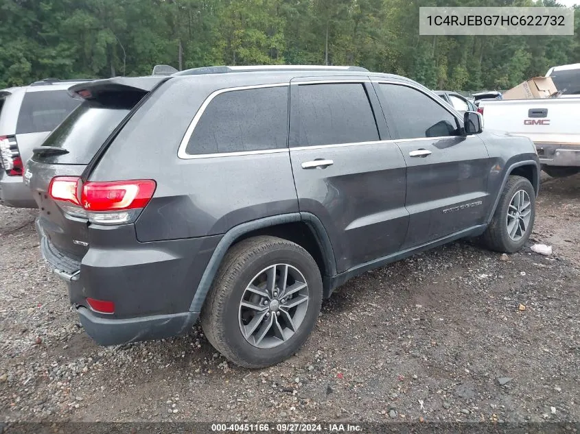 1C4RJEBG7HC622732 2017 Jeep Grand Cherokee Limited 4X2