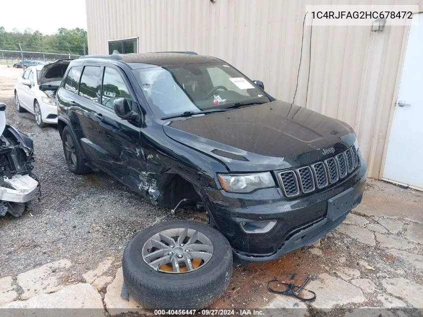 2017 Jeep Grand Cherokee 75Th Anniversary Edition 4X4 VIN: 1C4RJFAG2HC678472 Lot: 40456447