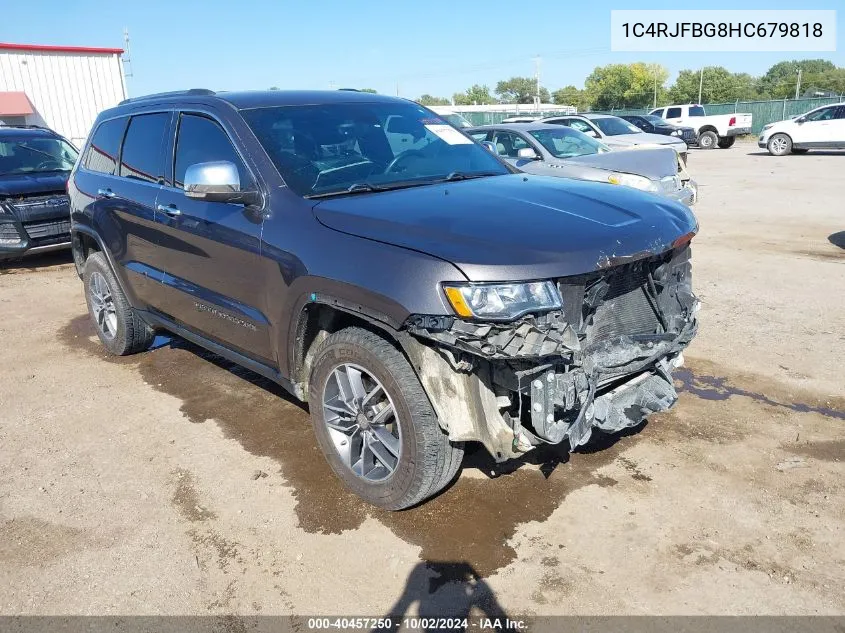 2017 Jeep Grand Cherokee Limited 4X4 VIN: 1C4RJFBG8HC679818 Lot: 40457250