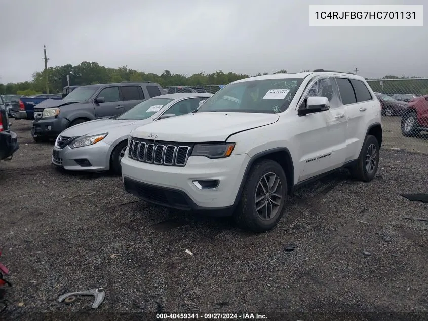 2017 Jeep Grand Cherokee Limited 4X4 VIN: 1C4RJFBG7HC701131 Lot: 40459341