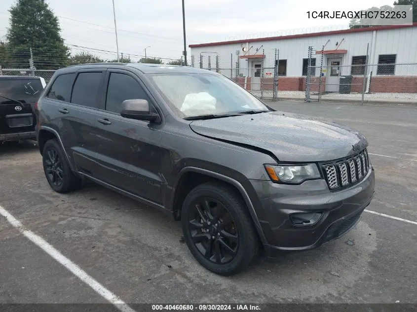 1C4RJEAGXHC752263 2017 Jeep Grand Cherokee Altitude 4X2