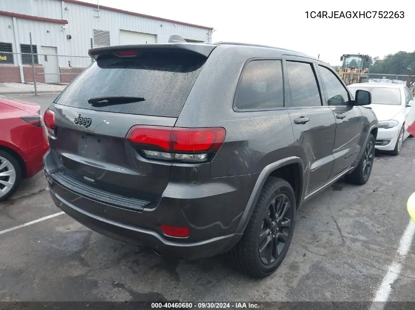 1C4RJEAGXHC752263 2017 Jeep Grand Cherokee Altitude 4X2