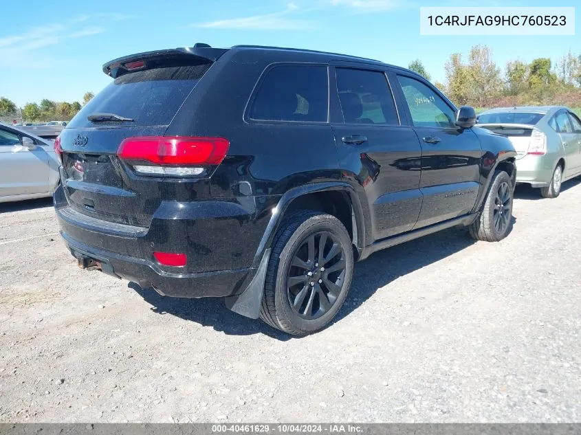 2017 Jeep Grand Cherokee Altitude 4X4 VIN: 1C4RJFAG9HC760523 Lot: 40461629