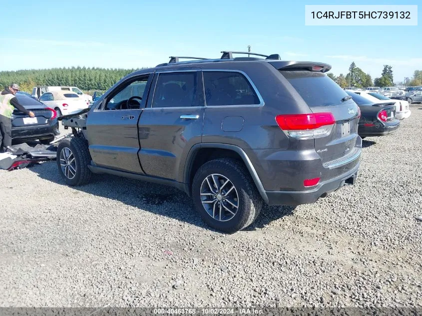 2017 Jeep Grand Cherokee Limited 4X4 VIN: 1C4RJFBT5HC739132 Lot: 40463768