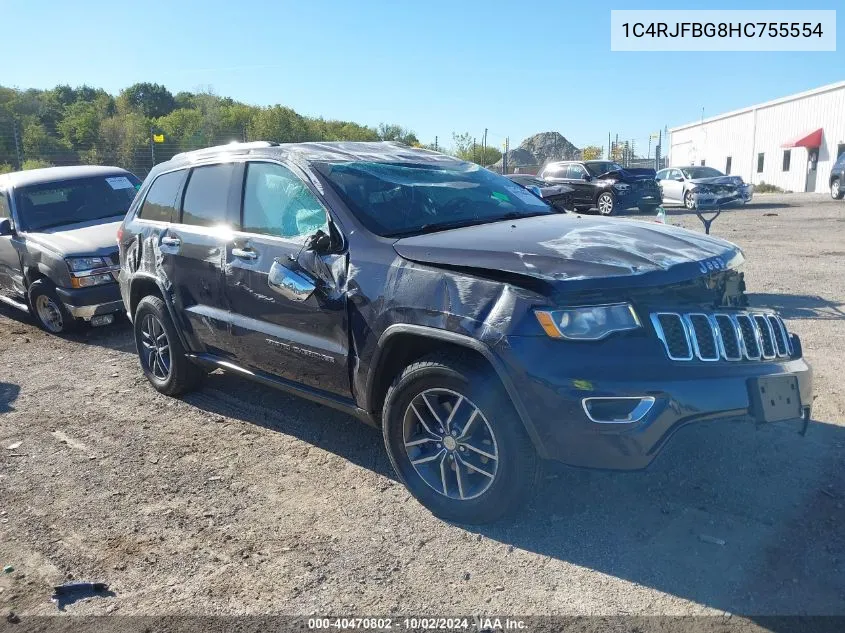 2017 Jeep Grand Cherokee Limited 4X4 VIN: 1C4RJFBG8HC755554 Lot: 40470802