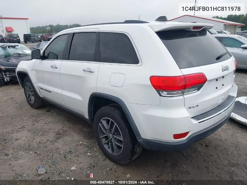 2017 Jeep Grand Cherokee Limited VIN: 1C4RJFBG1HC811978 Lot: 40470927