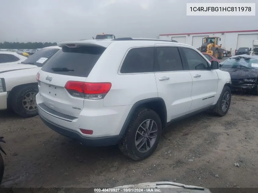 2017 Jeep Grand Cherokee Limited VIN: 1C4RJFBG1HC811978 Lot: 40470927