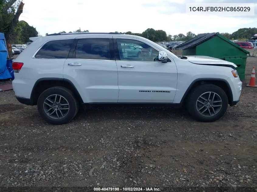 1C4RJFBG2HC865029 2017 Jeep Grand Cherokee Limited 4X4