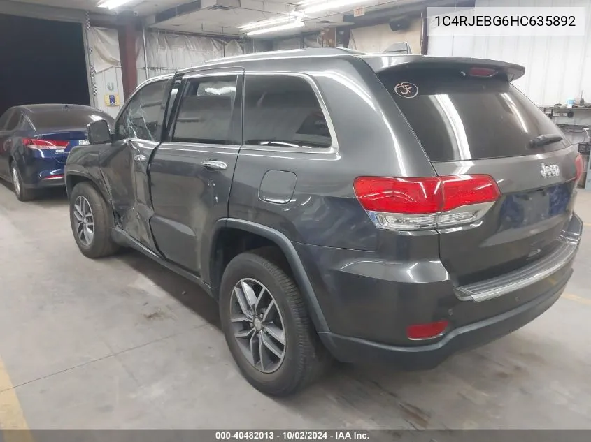 1C4RJEBG6HC635892 2017 Jeep Grand Cherokee Limited