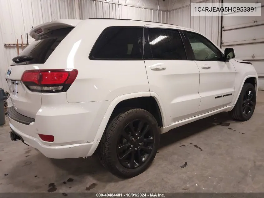 2017 Jeep Grand Cherokee Altitude 4X2 VIN: 1C4RJEAG5HC953391 Lot: 40484481