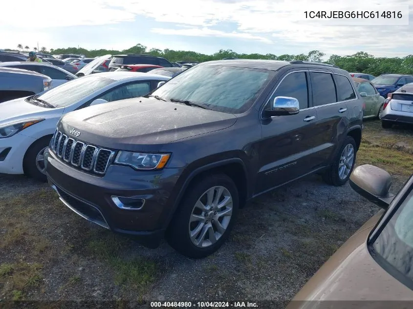 1C4RJEBG6HC614816 2017 Jeep Grand Cherokee Limited 4X2