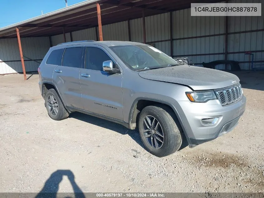 2017 Jeep Grand Cherokee Limited 4X2 VIN: 1C4RJEBG0HC887878 Lot: 40579197