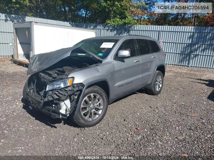 2017 Jeep Grand Cherokee Laredo 4X4 VIN: 1C4RJFAG4HC706594 Lot: 40602834