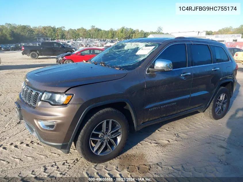 2017 Jeep Grand Cherokee Limited VIN: 1C4RJFBG9HC755174 Lot: 40603583