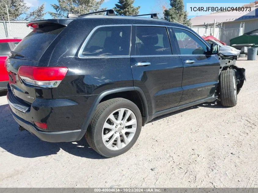 2017 Jeep Grand Cherokee Limited 4X4 VIN: 1C4RJFBG4HC948073 Lot: 40604634