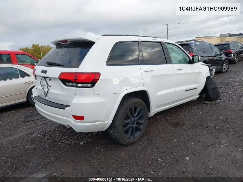 2017 Jeep Grand Cherokee Altitude 4X4 VIN: 1C4RJFAG1HC909989 Lot: 40608151