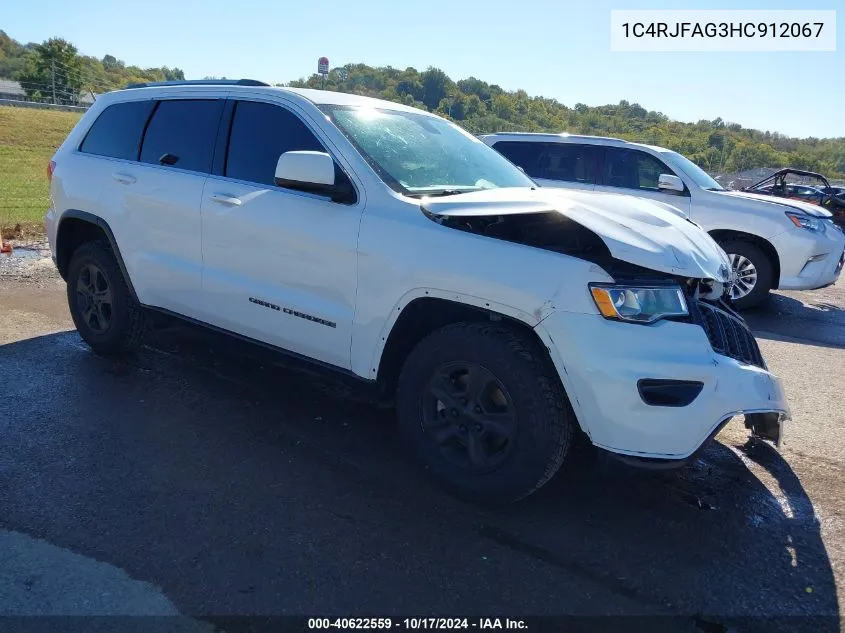 2017 Jeep Grand Cherokee Laredo 4X4 VIN: 1C4RJFAG3HC912067 Lot: 40622559