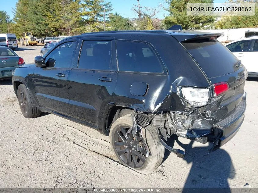 2017 Jeep Grand Cherokee Altitude 4X4 VIN: 1C4RJFAG2HC828662 Lot: 40633630