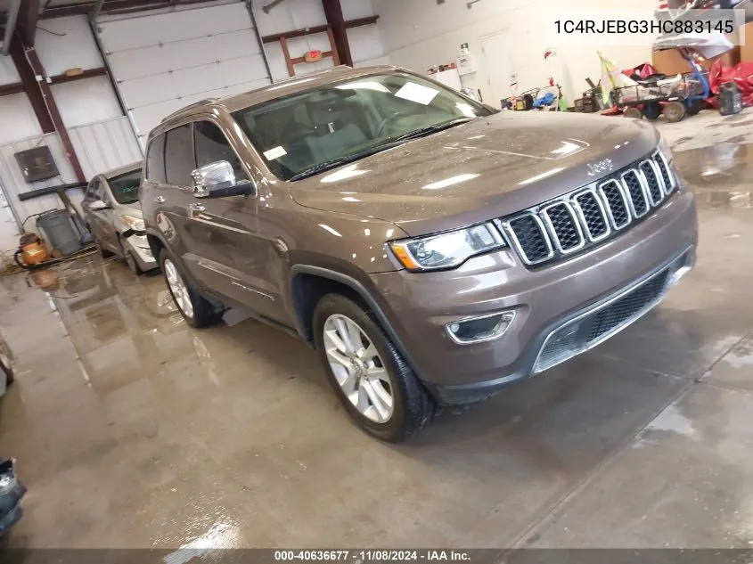 2017 Jeep Grand Cherokee Limited 4X2 VIN: 1C4RJEBG3HC883145 Lot: 40636677