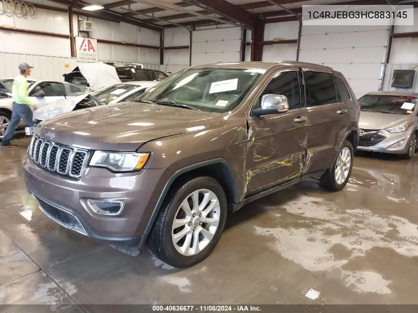 2017 Jeep Grand Cherokee Limited 4X2 VIN: 1C4RJEBG3HC883145 Lot: 40636677