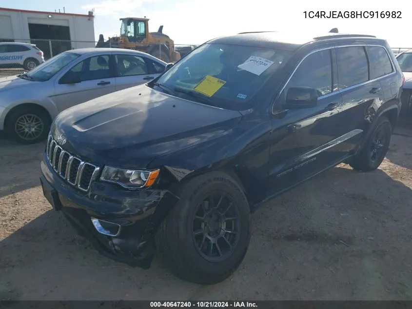 2017 Jeep Grand Cherokee Laredo VIN: 1C4RJEAG8HC916982 Lot: 40647240