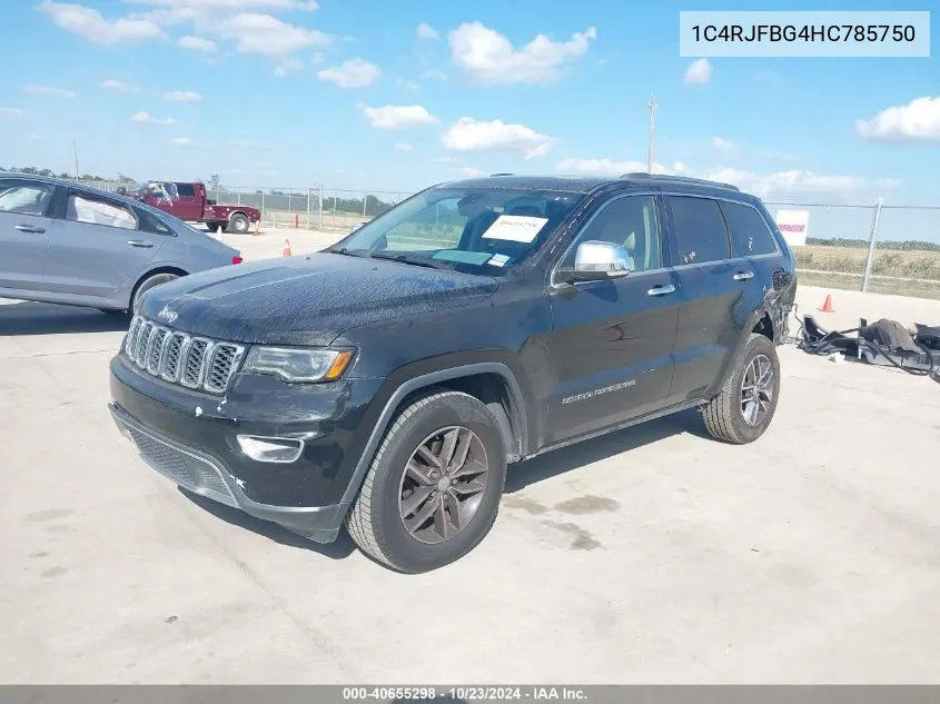 2017 Jeep Grand Cherokee Limited 4X4 VIN: 1C4RJFBG4HC785750 Lot: 40655298