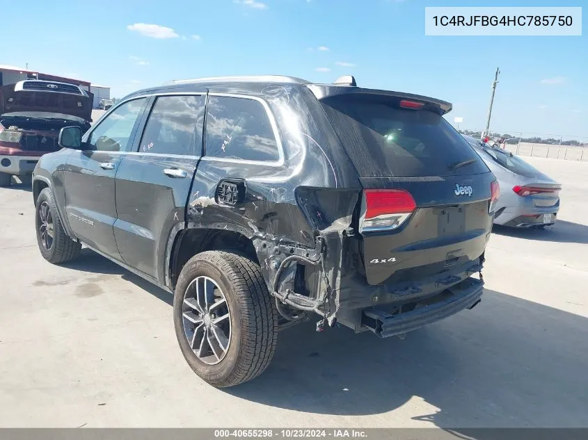 2017 Jeep Grand Cherokee Limited 4X4 VIN: 1C4RJFBG4HC785750 Lot: 40655298