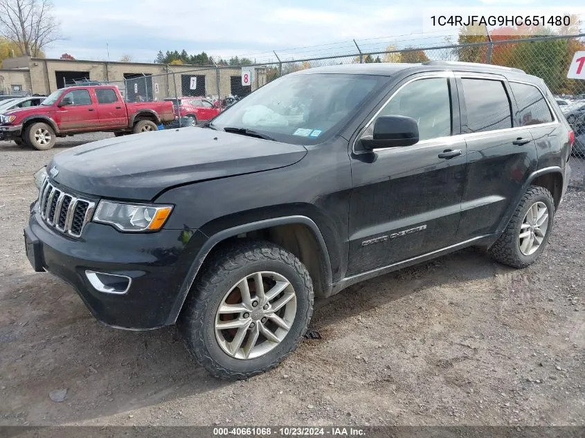 2017 Jeep Grand Cherokee Laredo 4X4 VIN: 1C4RJFAG9HC651480 Lot: 40661068