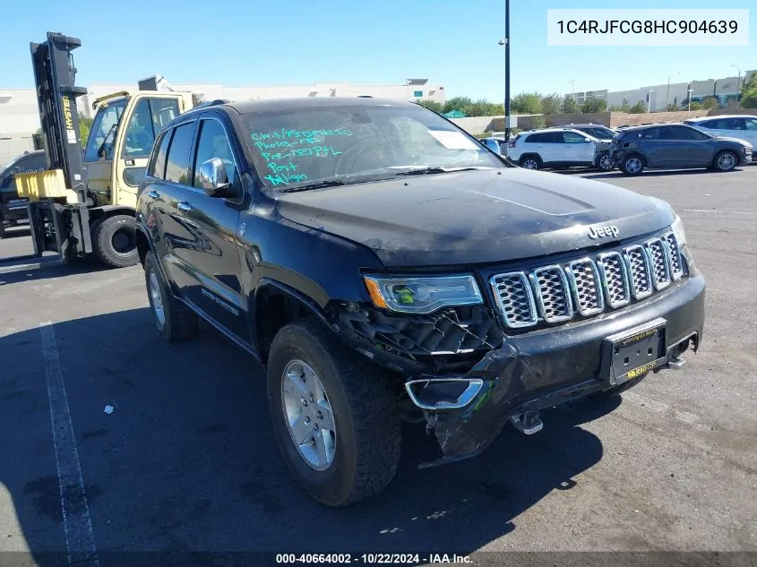 2017 Jeep Grand Cherokee Overland 4X4 VIN: 1C4RJFCG8HC904639 Lot: 40664002