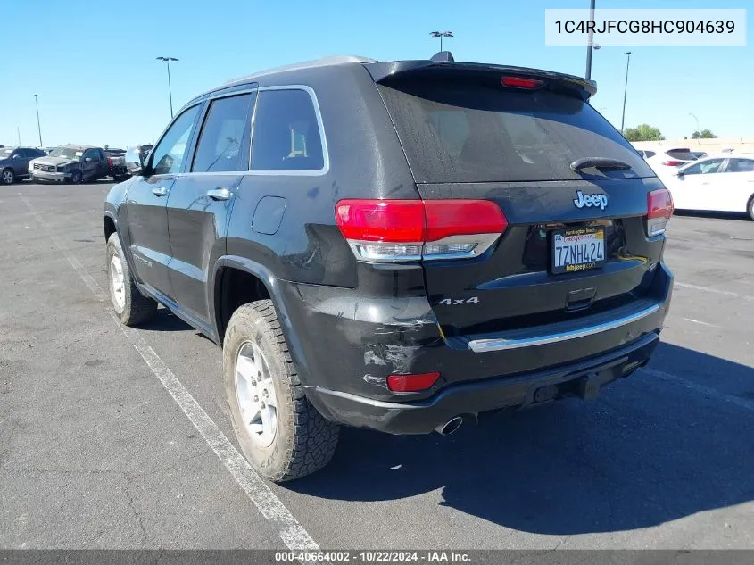 2017 Jeep Grand Cherokee Overland 4X4 VIN: 1C4RJFCG8HC904639 Lot: 40664002