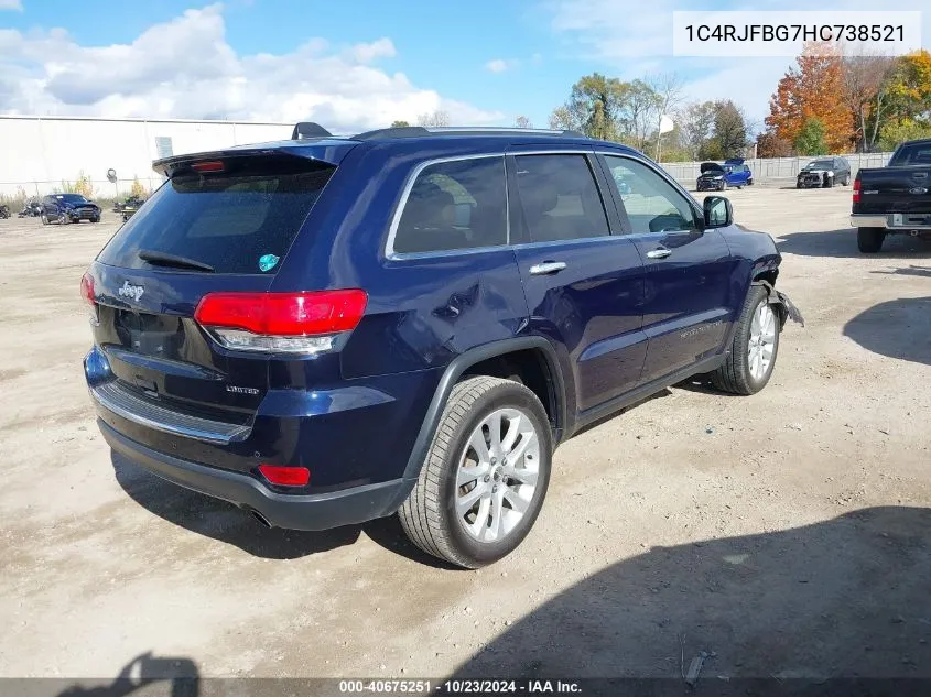 2017 Jeep Grand Cherokee Limited 4X4 VIN: 1C4RJFBG7HC738521 Lot: 40675251