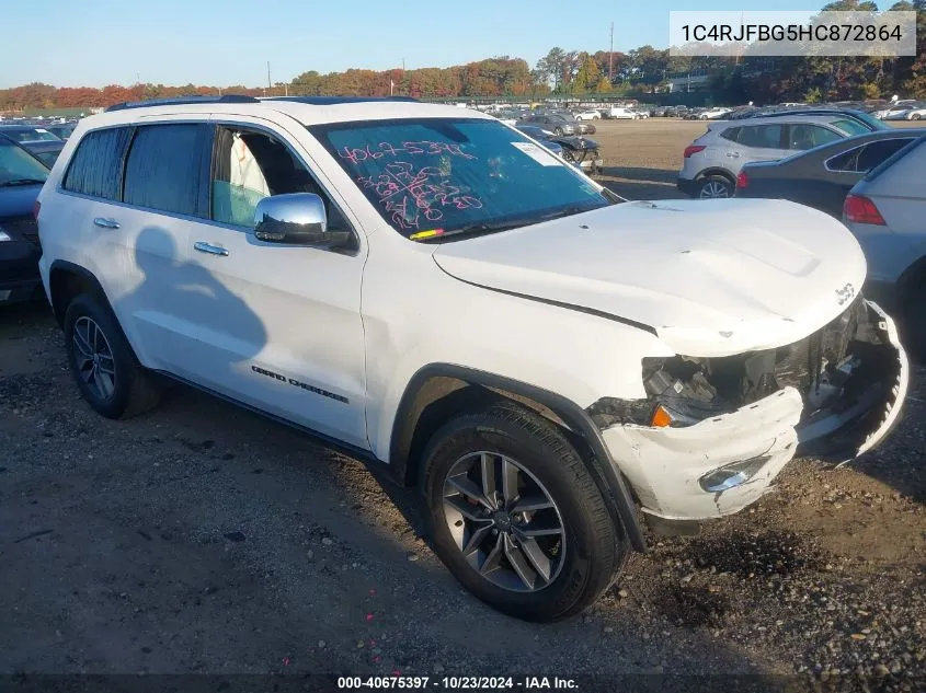 2017 Jeep Grand Cherokee Limited 4X4 VIN: 1C4RJFBG5HC872864 Lot: 40675397