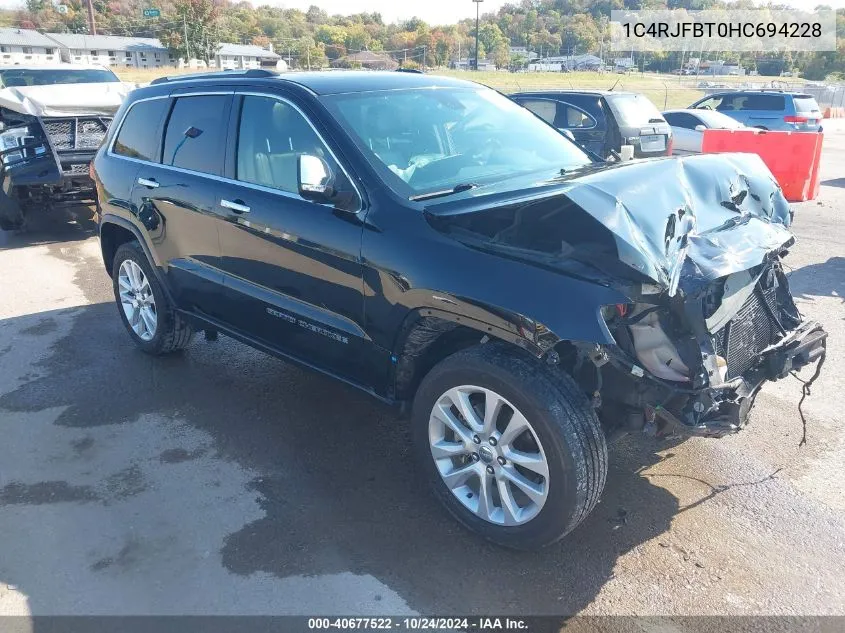 2017 Jeep Grand Cherokee Limited 4X4 VIN: 1C4RJFBT0HC694228 Lot: 40677522