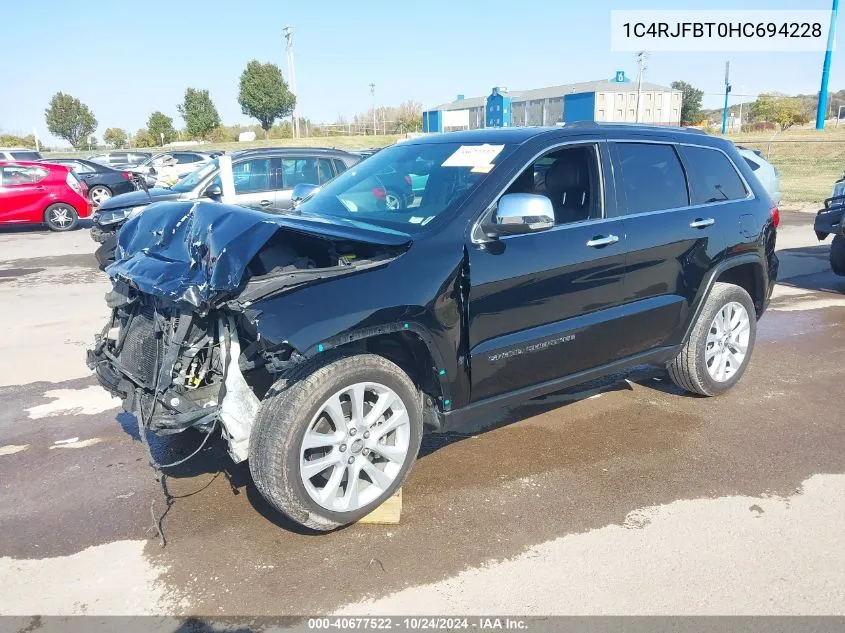 2017 Jeep Grand Cherokee Limited 4X4 VIN: 1C4RJFBT0HC694228 Lot: 40677522