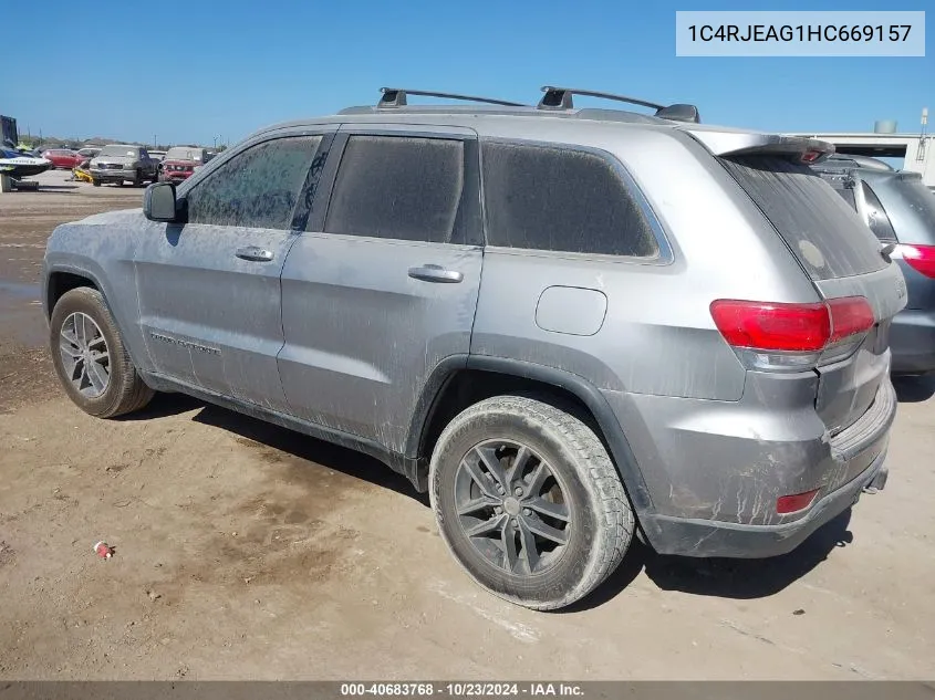 2017 Jeep Grand Cherokee Laredo 4X2 VIN: 1C4RJEAG1HC669157 Lot: 40683768